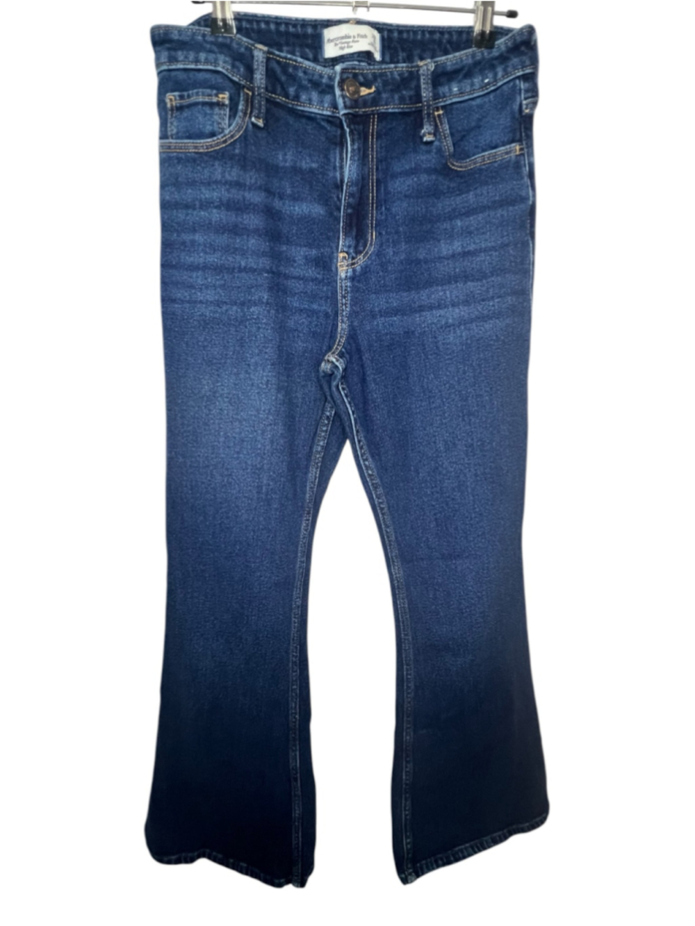 Abercrombie And Fitch Dark Wash Vintage Flare High Rise Denim Jeans